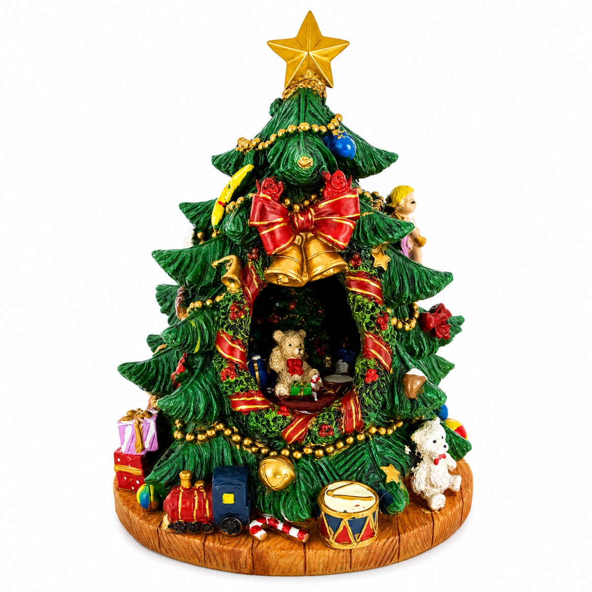 Tabletop Tree Spinning Musical Christmas Figurine