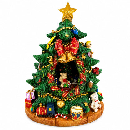 Tabletop Tree Spinning Musical Christmas Figurine