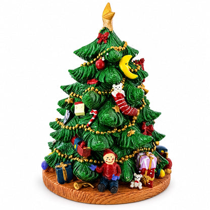 Tabletop Tree Spinning Musical Christmas Figurine