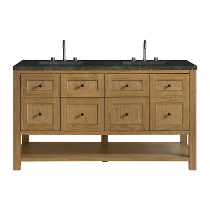 James Martin Breckenridge 60" Double Bathroom Vanity, Light Natural Oak