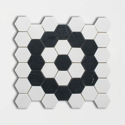 Pola Polished Hexagon Marble Mosaics 12x12