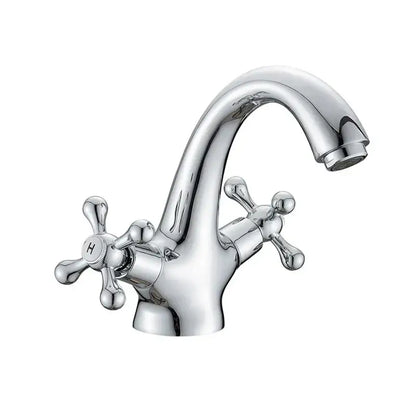 Polished brass dual cross handle bathroom bidet faucet