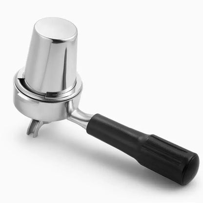 Polished chrome stainless steel espresso dosing cup kitchen tool