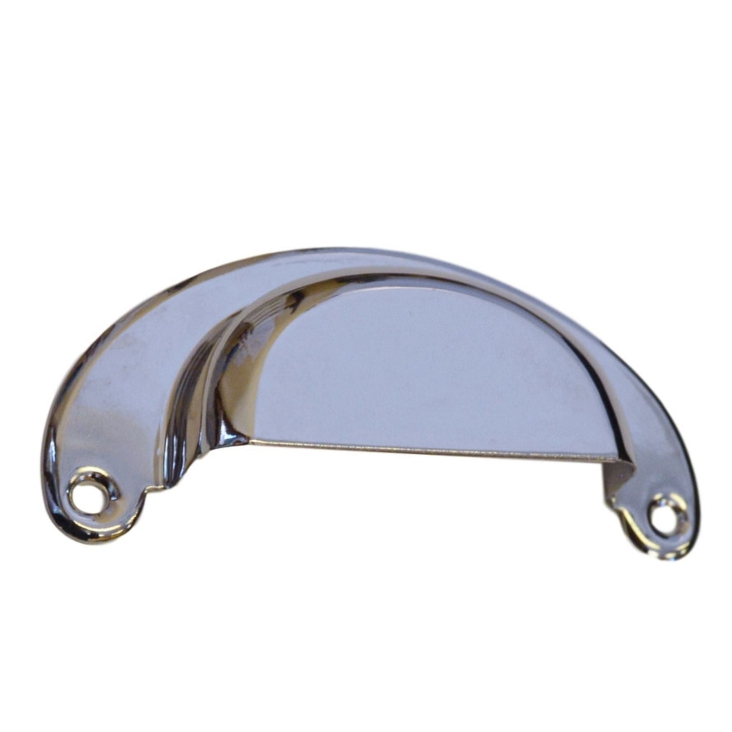 Hoosier Bin Pull Classic Stamped Brass, Available in Polished Brass and Nickel Finishes, 1-1/4" x 3-1/4"