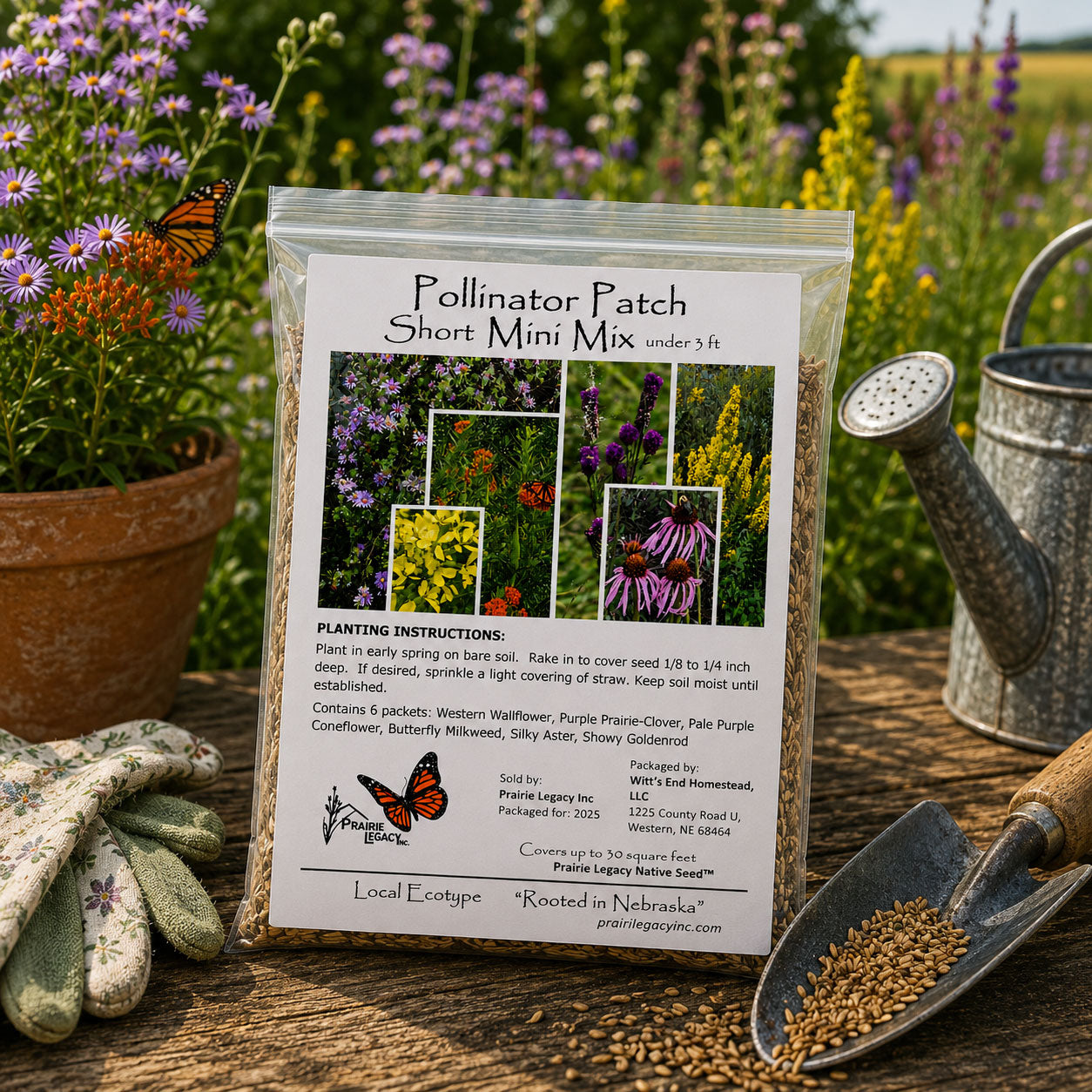 Pollinator Wildflower Bundle | Tall & Short Mini Mixes | Prairie Legacy Inc.