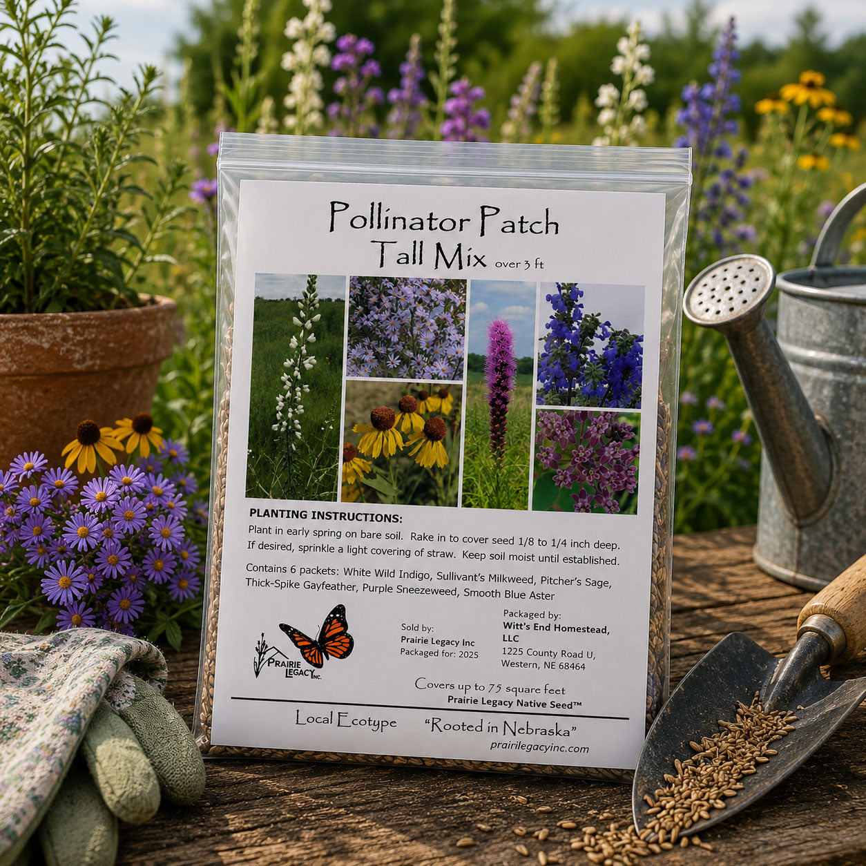 Pollinator Wildflower Bundle | Tall & Short Mini Mixes | Prairie Legacy Inc.