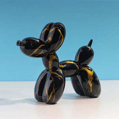Pop art floral balloon dog sculpture living room decor