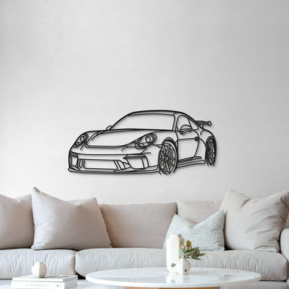 911 GT3 Model 991 Perspective Metal Car Wall Art - MT0852