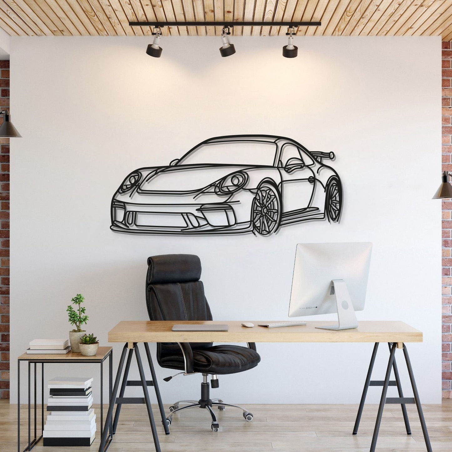 911 GT3 Model 991 Perspective Metal Car Wall Art - MT0852