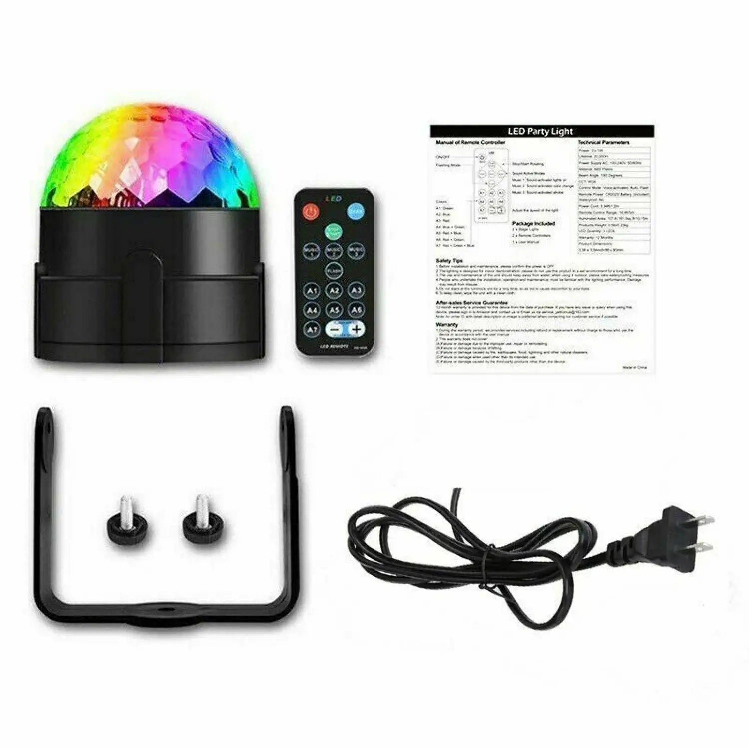 Portable Disco Party Light with LED & Sound Feature for Dance, DJ and Events