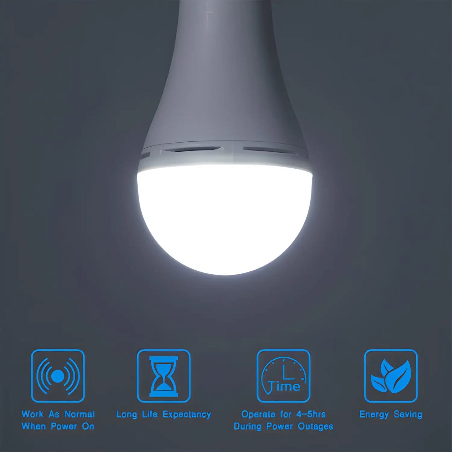 Portable Waterproof Rechargeable LED Light Bulb for Camping & Fishing