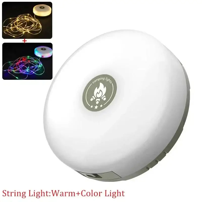 Portable white and black led camping light strip garden tent decor