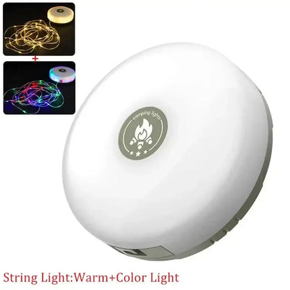 Portable white and black led camping light strip garden tent decor