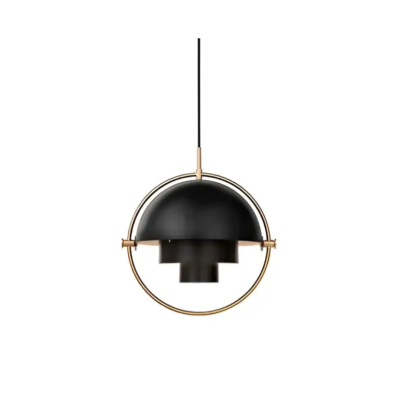 Post modern black & gold iron pendant lights for dining room