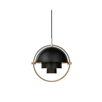 Post modern black & gold iron pendant lights for dining room