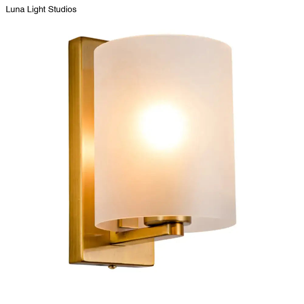 Post modern brass wall sconce bedroom clear textured white light
