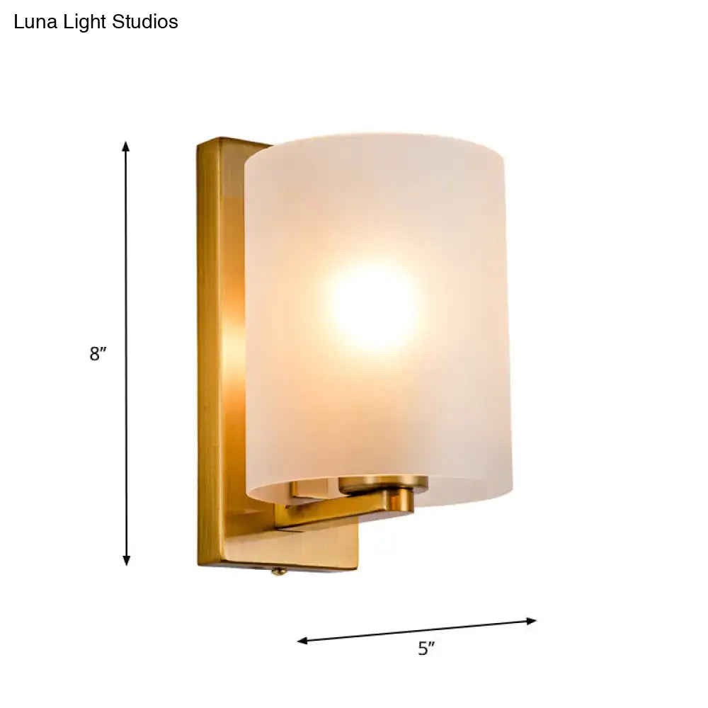 Post modern brass wall sconce bedroom clear textured white light