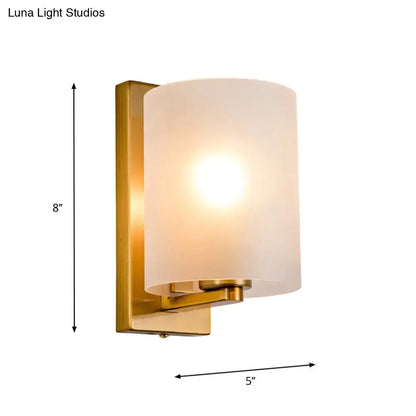 Post modern brass wall sconce bedroom clear textured white light