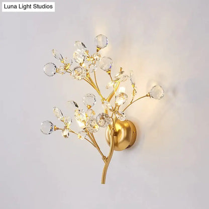 DecorBites™ Post Modern Luxury Branch Style Crystal LED Wall Lamp