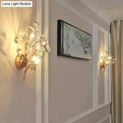 DecorBites™ Post Modern Luxury Branch Style Crystal LED Wall Lamp