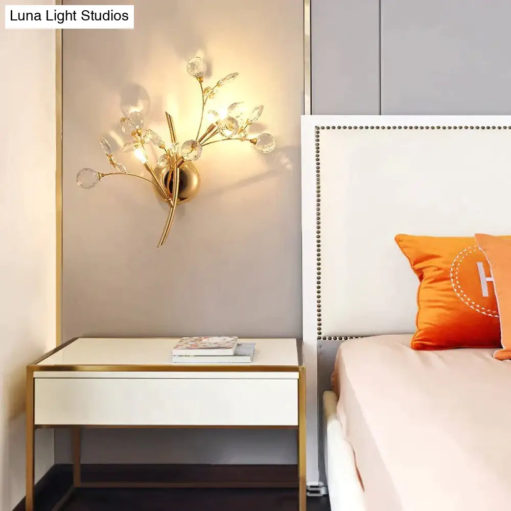 DecorBites™ Post Modern Luxury Branch Style Crystal LED Wall Lamp