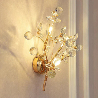 DecorBites™ Post Modern Luxury Branch Style Crystal LED Wall Lamp