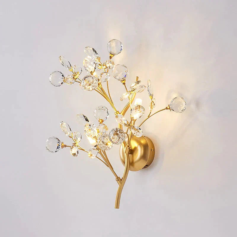 DecorBites™ Post Modern Luxury Branch Style Crystal LED Wall Lamp