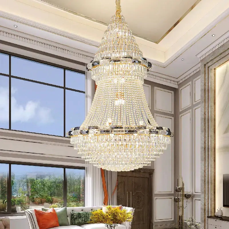 Post-modern luxury crystal chandelier living room light