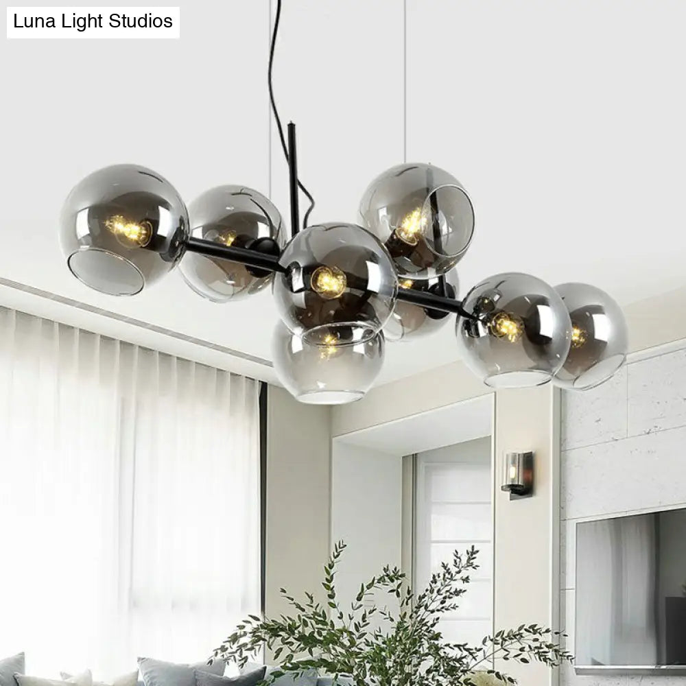 DecorBites™ Postmodern 8-Head Glass Island Pendant for Dining Room Lighting