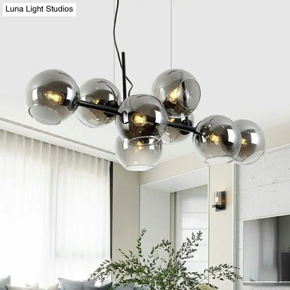DecorBites™ Postmodern 8-Head Glass Island Pendant for Dining Room Lighting