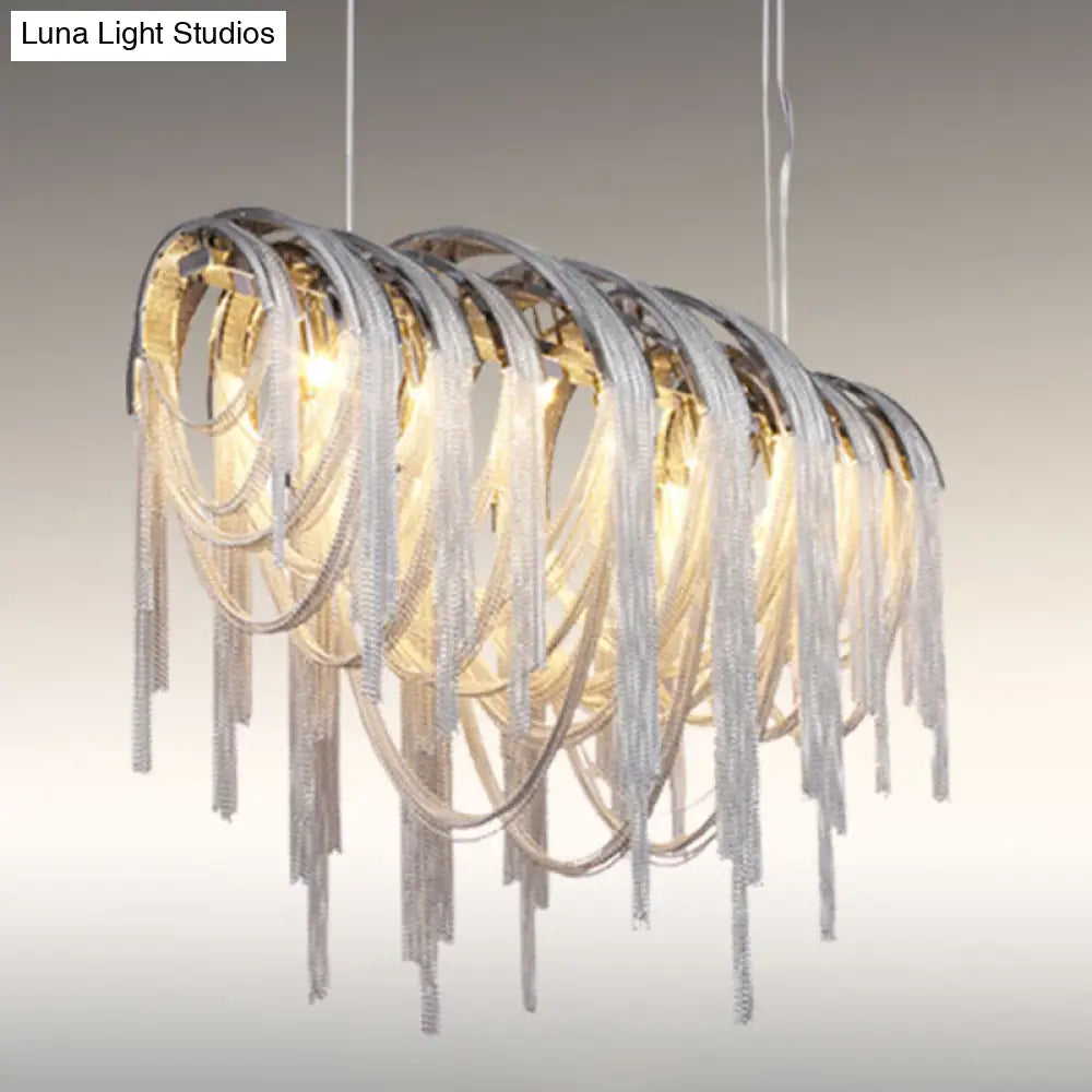 DecorBites™ Postmodern Aluminum Tassel Pendant Lighting with 10 Bulbs - Island Ceiling Light