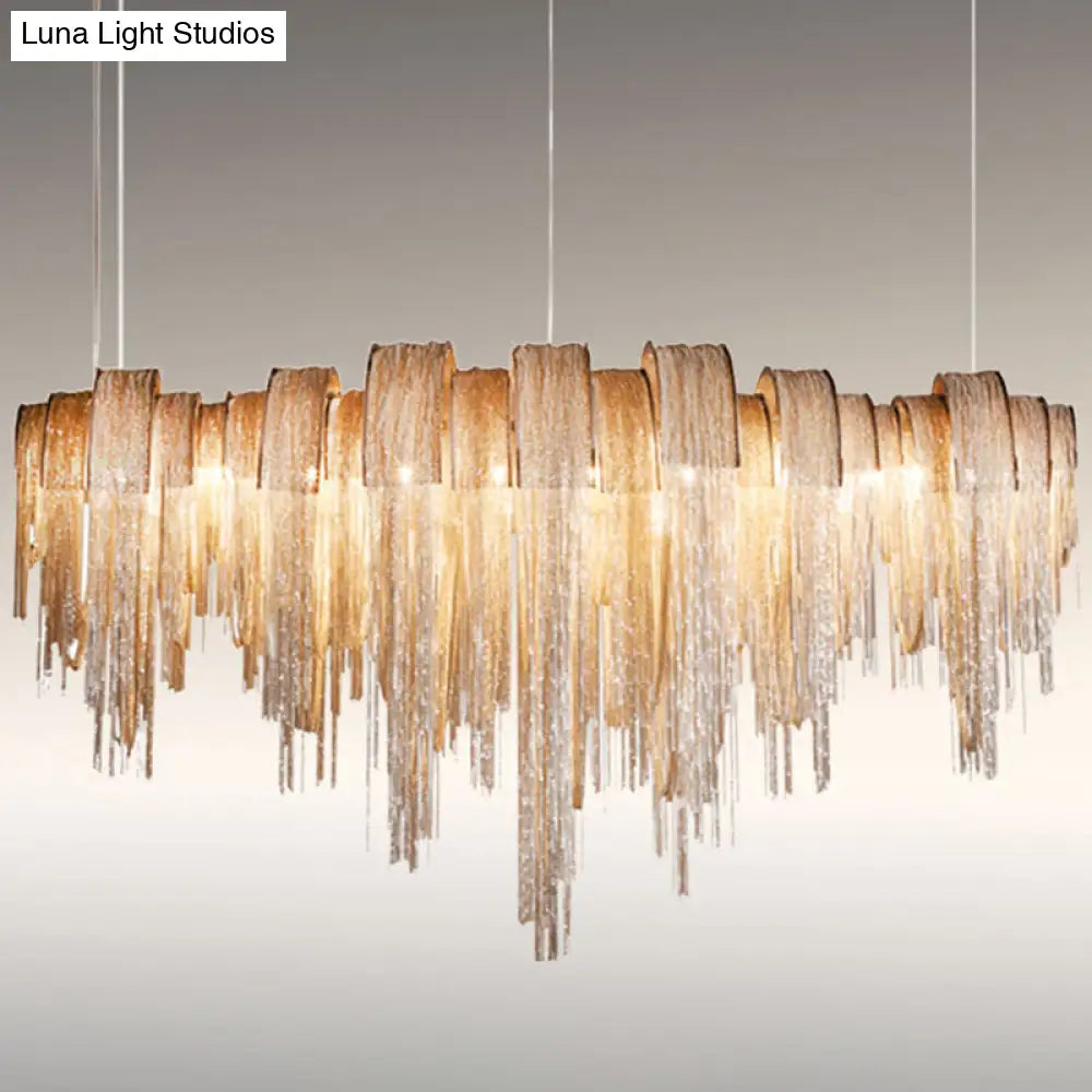 DecorBites™ Postmodern Aluminum Tassel Pendant Lighting with 10 Bulbs - Island Ceiling Light