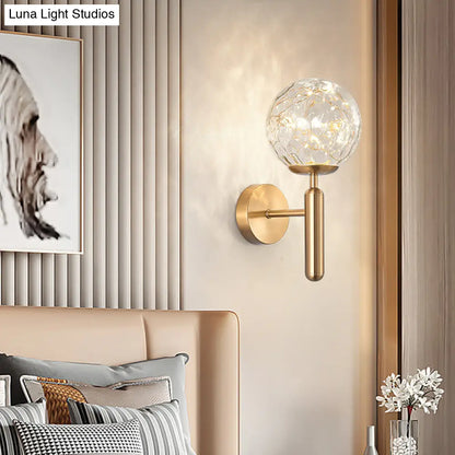 DecorBites™ Postmodern Ball LED Starry Wall Sconce with Glass Shade - Bedroom Wall Lighting