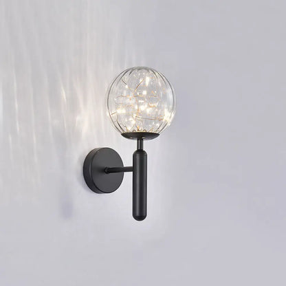 DecorBites™ Postmodern Ball LED Starry Wall Sconce with Glass Shade - Bedroom Wall Lighting