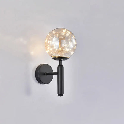 DecorBites™ Postmodern Ball LED Starry Wall Sconce with Glass Shade - Bedroom Wall Lighting