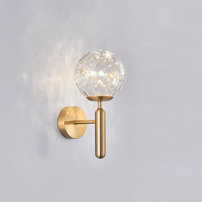 DecorBites™ Postmodern Ball LED Starry Wall Sconce with Glass Shade - Bedroom Wall Lighting