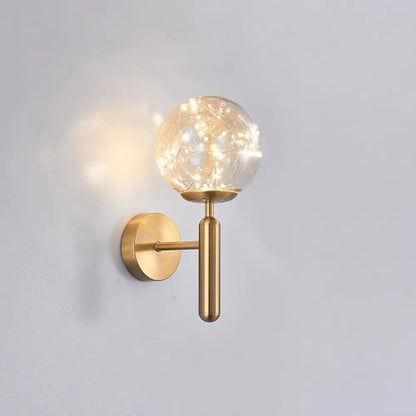 DecorBites™ Postmodern Ball LED Starry Wall Sconce with Glass Shade - Bedroom Wall Lighting