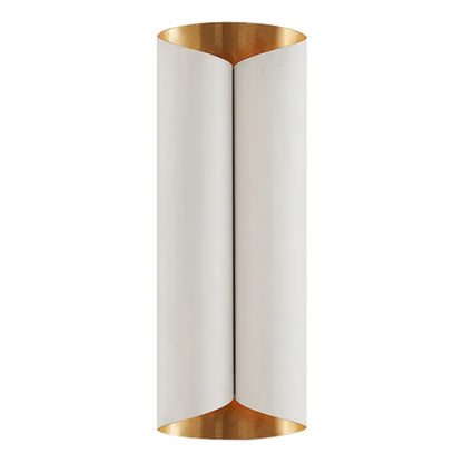 Postmodern black & gold roll metal wall lamp stairwell sconce