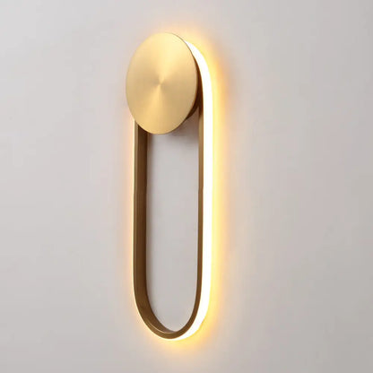 DecorBites™ Postmodern Brass Arc Wall Sconce LED Lamp for Bedroom