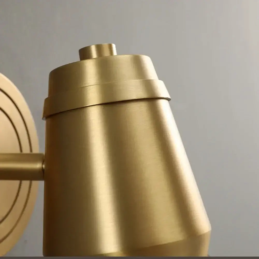 Postmodern brass wall lamp bedroom spotlight with circular base