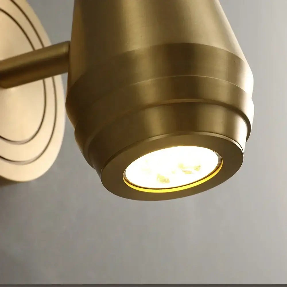 Postmodern brass wall lamp bedroom spotlight with circular base