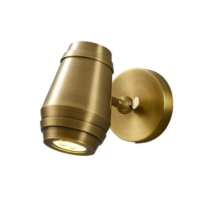 Postmodern brass wall lamp bedroom spotlight with circular base