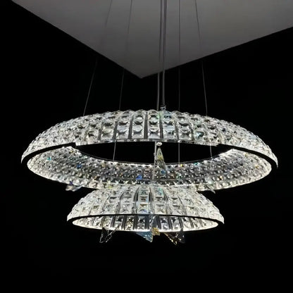 Postmodern crystal butterfly pendant light living room chandelier