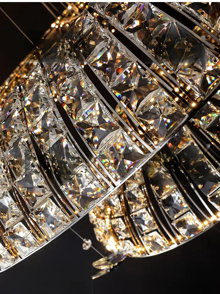 Postmodern crystal butterfly pendant light living room chandelier