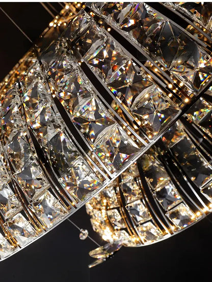 Postmodern crystal butterfly pendant light living room chandelier