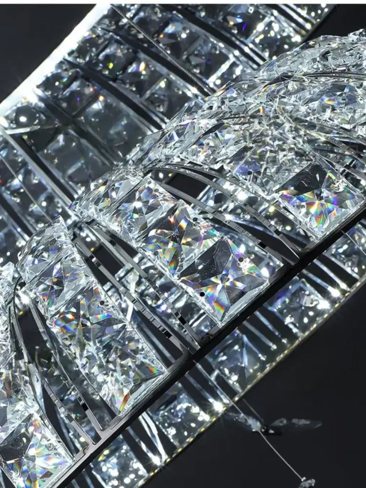 Postmodern crystal butterfly pendant light living room chandelier