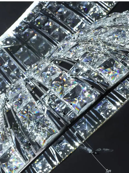 Postmodern crystal butterfly pendant light living room chandelier