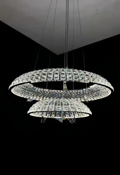 Postmodern crystal butterfly pendant light living room chandelier