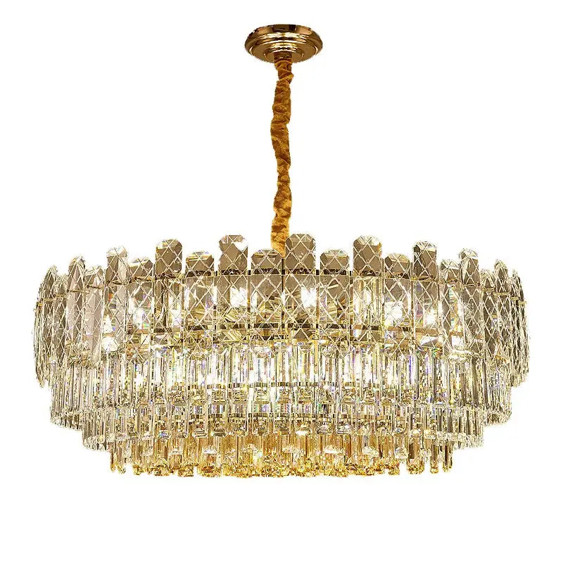 Postmodern gold lustre chandelier – dining room crystal light