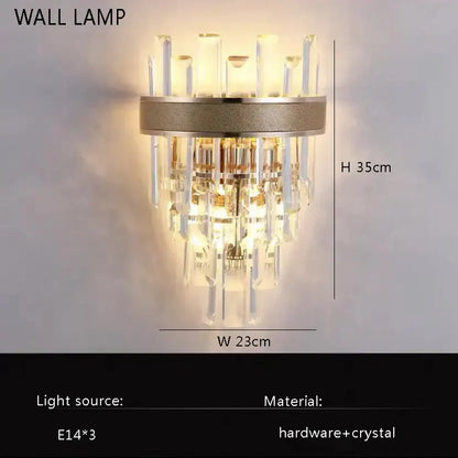 Postmodern gold lustre chandelier – dining room crystal light